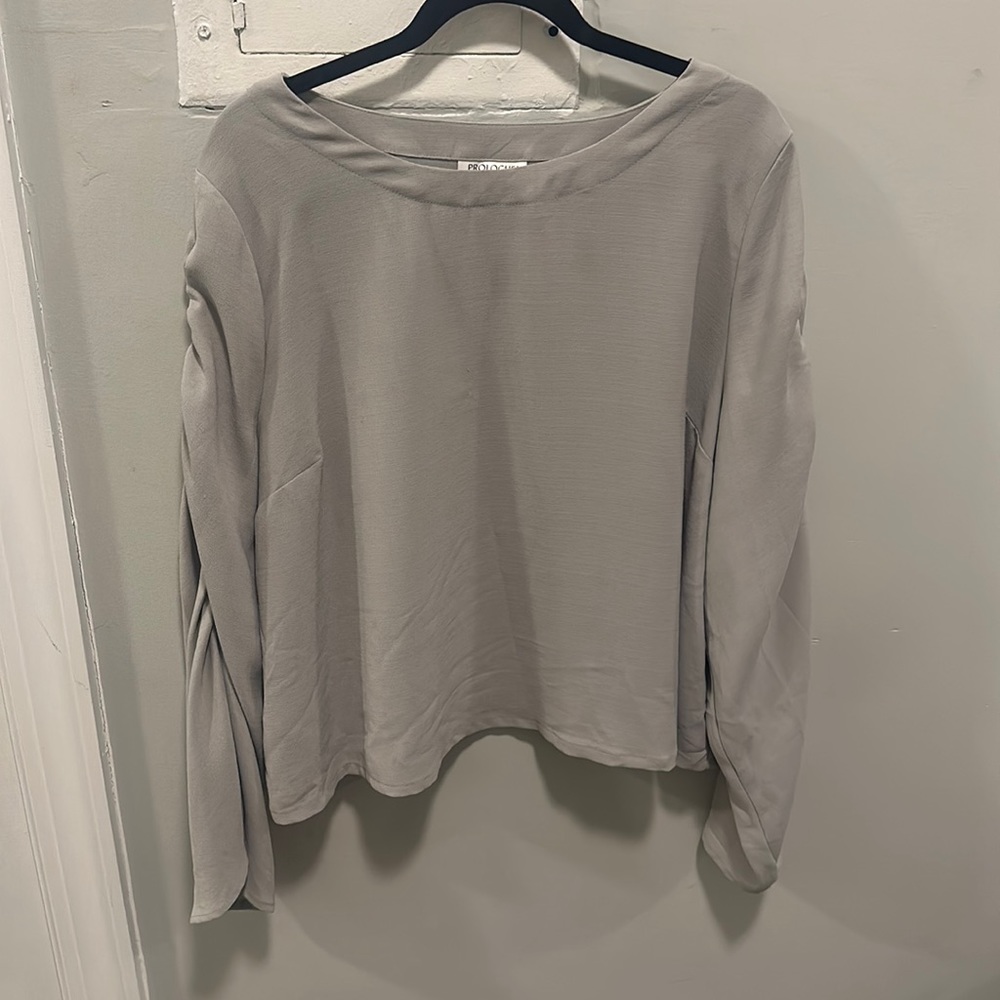 Prologue Grey long sleeve wide wrist‎ top, XXL